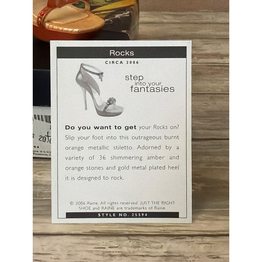 Just The Right Shoe by Raine Rocks 2006 #25594 NEW in Box - Picture 4 of 12